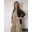 Sako tenké jarní dlouhý rukáv dámské (S/M/L ONE SIZE) ITALSKÁ MÓDA IMD24025/DUR tm. hnědá S/M/L