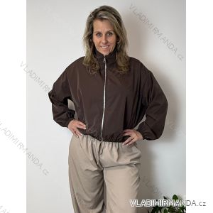 Bunda krátká oversize dlouhý rukáv dámská nadrozměr ZITA (42/44/46 ONE SIZE) ITALSKÁ MÓDA IMWCM26001/DUR