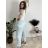 Kalhoty elegantní dámské (S/M/L ONE SIZE) ITALSKÁ MÓDA IM426030/DUR khaki S/M/L