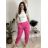 Kalhoty elegantní dámské (S/M/L ONE SIZE) ITALSKÁ MÓDA IM426030/DUR khaki S/M/L