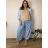 Women's summer pants oversized (46/48/50 ONE SIZE) ITALIAN FASHION IMC26076