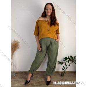 Summer dress oval short sleeve women's oversized (50/52/54 ONE SIZE) ITALIAN FASHION IM425011