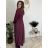 Šaty dlhé voľnočasové dlhý rukáv dámske ALEX (S/M/L ONE SIZE) TALIANSKA MÓDA IM425574/DUR tm. šedá S/M/L
