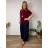 Kalhoty oversize dlouhé letní dámské nadrozměr RENATE (42/44/46 ONE SIZE) ITALSKÁ MÓDA IM42600013