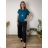 Kalhoty oversize dlouhé letní dámské nadrozměr RENATE (42/44/46 ONE SIZE) ITALSKÁ MÓDA IM42600013