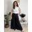 Nohavice elegantné s opaskom dámske (S/M/L ONE SIZE) TALIANSKA MÓDA IM4260015/DUR čierna S/M/L