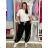 Summer dress oval short sleeve women's oversized (50/52/54 ONE SIZE) ITALIAN FASHION IM425011