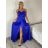 Šaty dlhé elegantné letné na ramienka dámske (XS/S/M ONE SIZE) TALIANSKA MÓDA IMM25M40243/DUR  zelená lipová S/M