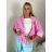 Bunda lehká oversize dlouhý rukáv dámská (S/M/L ONE SIZE) ITALSKÁ MÓDA IMWBHP260001/DUR S/M/L růžová lososová