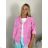 Bunda lehká oversize dlouhý rukáv dámská (S/M/L ONE SIZE) ITALSKÁ MÓDA IMWBHP260001/DUR S/M/L růžová lososová
