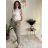 Summer dress oval short sleeve women's oversized (50/52/54 ONE SIZE) ITALIAN FASHION IM425011