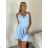 Kleid mit 3/4 Ärmeltasche für Damen (uni sl) ITALIAN Fashion IM3181746 S / M hellblau
