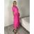 Women's Long Sleeve Shirt Dress (S/M ONE SIZE) ITALIAN FASHION IMWGM23447 M/L/XL pink