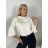 Svetr úpletový 3/4 dlouhý rukáv dámský (S/M/L ONE SIZE) ITALSKÁ MÓDA IMM24M5986-1