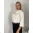 Sveter úpletový 3/4 dlhý rukáv dámsky (S/M/L ONE SIZE) TALIANSKA MÓDA IMM24M5986-1/DU -   biela -   S/M/L