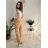 Kalhoty dlouhé letní mušelínové dámské (S/M ONE SIZE) ITALSKÁ MÓDA IMD23325/DUR -   hnědá -   S/M