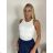 Tílko letní icecool dámské (S/M ONE SIZE) ITALSKÁ MÓDA IMM21634 XS/S/M weiß