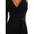 Šaty elegantní dlouhé zavinovací výstřih dámské (XS-XL) Polská moda NMC-404-13/DR black M