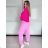 Svetr pletený dlouhý rukáv dámský (S/M/L ONE SIZE) ITALSKÁ MÓDA IMWKR26001/DUR S/M/L tmavě růžová