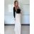 Kalhoty elegantní dlouhé s páskem dámské SANDRA (S/M/L ONE SIZE) ITALSKÁ MÓDA IMPVN262471/DU S/M/L světle modrá