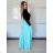 Kalhoty elegantní dlouhé s páskem dámské SANDRA (S/M/L ONE SIZE) ITALSKÁ MÓDA IMPVN262471/DU S/M/L světle modrá