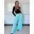Lange Damenhose (S/M EINHEITSGRÖSSE) ITALIAN FASHION IMPDY23LC5918 S / M / L türkis