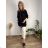 Long Sleeve Sweatshirt Dress women (uni s-m) ITALIAN FASHION IMD20103  black
