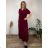 Šaty dlouhé elegantní letní krátký rukáv dámské nadrozměr ASTRA (42/44/46 ONE SIZE) ITALSKÁ MÓDA IM425422/DUR 42/44/46 Černá