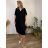 Sommerkleid oval Kurzarm Damen Übergröße (50/52/54 Einheitsgröße) ITALIAN FASHION IM425011  türkis