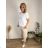 Summer dress oval short sleeve women's oversized (50/52/54 ONE SIZE) ITALIAN FASHION IM425011  light beige
