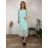 Ärmelloses Sommerkleid für Damen (UNI SL) ITALIAN FASHION IMK201505107 46/48/50 leichte Minze