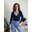 Women's Stand Collar Long Sleeve Knitted Sweater (S/M ONE SIZE) ITALIAN FASHION IMPLI228596