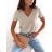 Kurzes Sommerkleid Kurzarm Damen übergroß (40/42/44 Einheitsgröße) ITALIAN FASHION IMD25022 S / M / L weiß