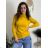 Women's long sleeve knitted sweater with stand-up collar (XS/S/M ONE SIZE) EXTRAME ITALIAN FASHION IMM23M5821