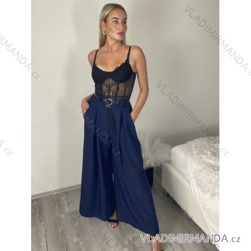 Nohavice oversize s opaskom dlhé dámske JENNY (S/M/L ONE SIZE) TALIANSKA MÓDA IMPDY25MDUE24047/DU