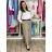 Nohavice elegantní dlhé s opaskom dámske ARIANA (S/M/L ONE SIZE) TALIANSKA MÓDA IMWHN26001/DU S/M/L tmavo béžová