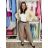 Nohavice elegantní dlhé s opaskom dámske ARIANA (S/M/L ONE SIZE) TALIANSKA MÓDA IMWHN26001/DU S/M/L tmavo béžová