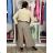 Nohavice elegantní dlhé s opaskom dámske ARIANA (S/M/L ONE SIZE) TALIANSKA MÓDA IMWHN26001/DU S/M/L tmavo béžová