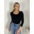 Tričko dlhý rukáv dámske TONYA (S/M ONE SIZE) TALIANSKA MÓDA IMPDY25HH9604/LS16578