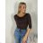 Tričko 3/4 dlouhý rukáv dámské (S/M ONE SIZE) ITALSKÁ MÓDA IMPDY25HH2321/LS16577/DU S/M bílá