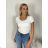 Kurzarm-T-Shirt für Damen (S/M EINHEITSGRÖSSE) ITALIAN FASHION IMPDY23LS17135/OX9603 S / M weiß