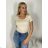 Kurzarm-T-Shirt für Damen (S/M EINHEITSGRÖSSE) ITALIAN FASHION IMPDY23LS17135/OX9603 S / M weiß