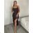 Kleid übergroße Kurzarm Damen (UNI S-L) ITALIAN FASHION IMD20187