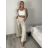 Nohavice máslové dlhé elegantní dámske BRITA (S/M/L ONE SIZE) TALIANSKA MÓDA IM4260023/DU vínová S/M/L