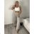 Nohavice máslové dlhé elegantní dámske BRITA (S/M/L ONE SIZE) TALIANSKA MÓDA IM4260023/DU vínová S/M/L