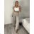Nohavice máslové dlhé elegantní dámske BRITA (S/M/L ONE SIZE) TALIANSKA MÓDA IM4260023/DU vínová S/M/L