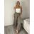 Nohavice lněné volnočasové dámske MODI (S/M/L ONE SIZE) TALIANSKA MÓDA IMSM26001236
