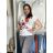 T-Shirt Kurzarm Frauen (UNI S-M) ITALIENISCHE MODE IMM20330 S / M / L weiß
