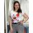 T-Shirt Kurzarm Frauen (UNI S-M) ITALIENISCHE MODE IMM20330 S / M / L weiß