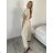 Kleid mit Knöpfen und geknöpften Damen (uni s-m) ITALIAN FASHION IM2203948 S / M / L Rose alte Rose